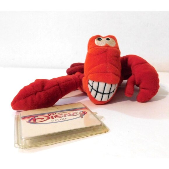 Disney Store Sebastian Mini Bean Bag Plush 8" Red Crab Toy - Picture 2 of 5